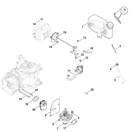 Picture of G - Carburatore, condotto carburante XT-800 (XT800-3091)